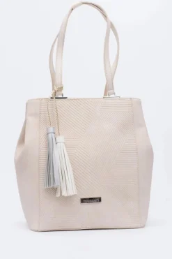 Discount Monnari Damska Beżowa Torebka Shopper Worek