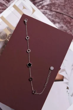 Clearance Damska Bransoleta Celebrytka Srebrna Koniczynka Bransoletki