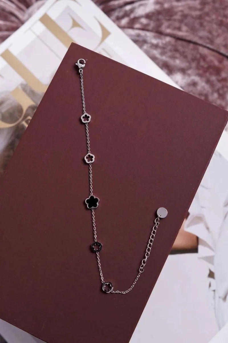 Clearance Damska Bransoleta Celebrytka Srebrna Koniczynka Bransoletki