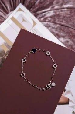 Clearance Damska Bransoleta Celebrytka Srebrna Koniczynka Bransoletki