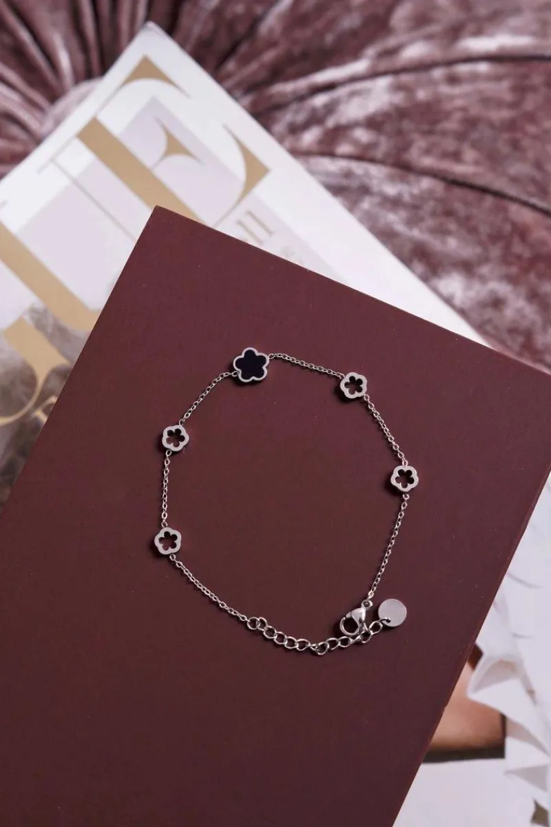 Clearance Damska Bransoleta Celebrytka Srebrna Koniczynka Bransoletki