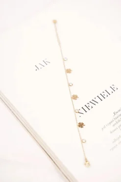 Hot Glam Chic Damska Bransoleta Celebrytka Złota Koniczynka Jess