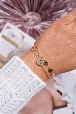 Online Damska Bransoleta Celebrytka Złota Drzewo Życia Bransoletki