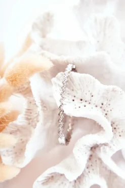 Discount Glam Chic Damska Bransoleta Stalowa Z Cyrkoniami Srebrna Crown