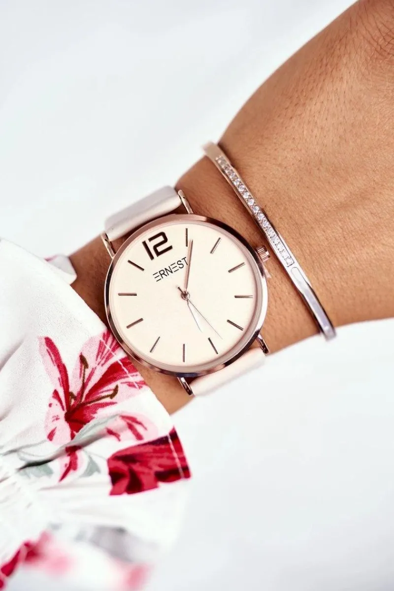 Bransoletki>Glam Chic Damska Bransoleta Stalowa Z Cyrkoniami Różowe Złoto Guadiana