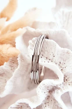 Discount Glam Chic Damska Bransoleta Stalowa Z Cyrkoniami Srebrna Myrens