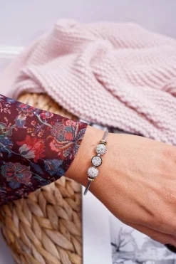 Best Boto Damska Bransoleta Z Cyrkoniami Złota Orteas