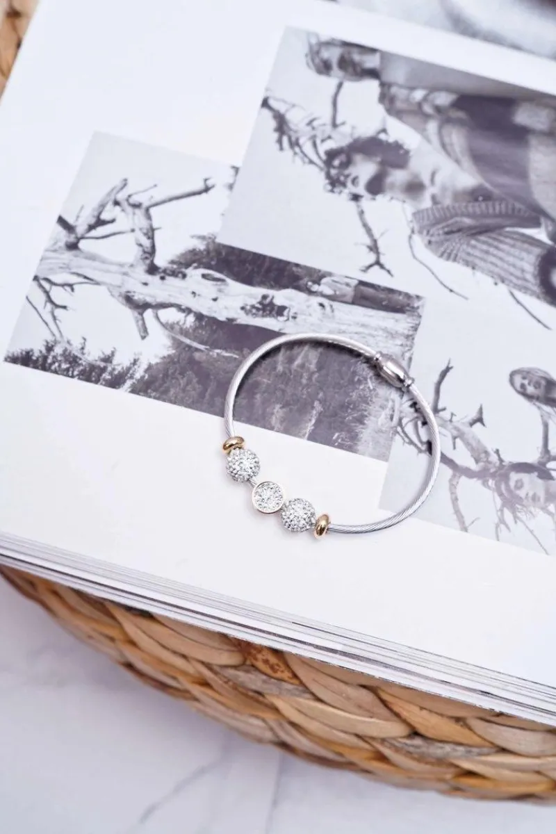 Best Boto Damska Bransoleta Z Cyrkoniami Złota Orteas