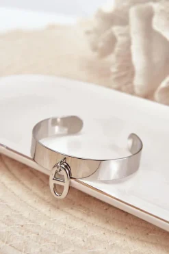 Bransoletki>Glam Chic Damska Bransoleta Z Ozdobą Stal Nierdzewna Srebrna