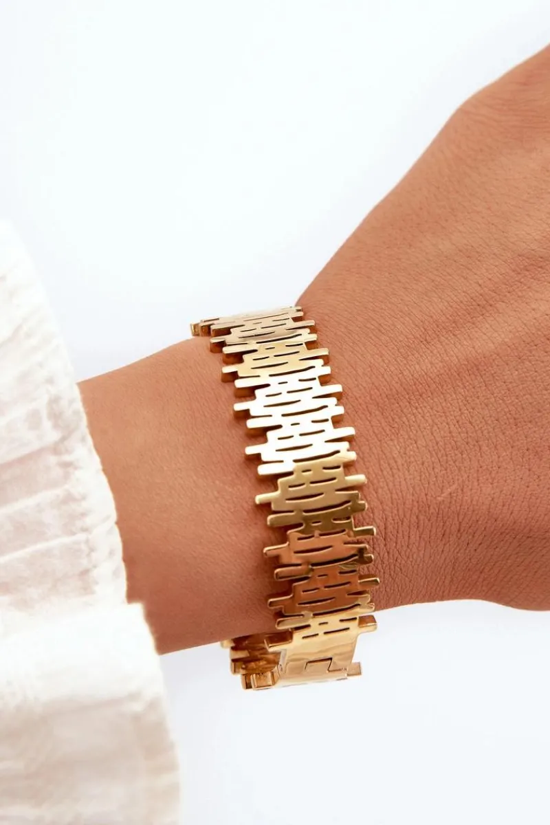 Bransoletki>Glam Chic Damska Bransoleta Ze Stali Nierdzewnej Złota