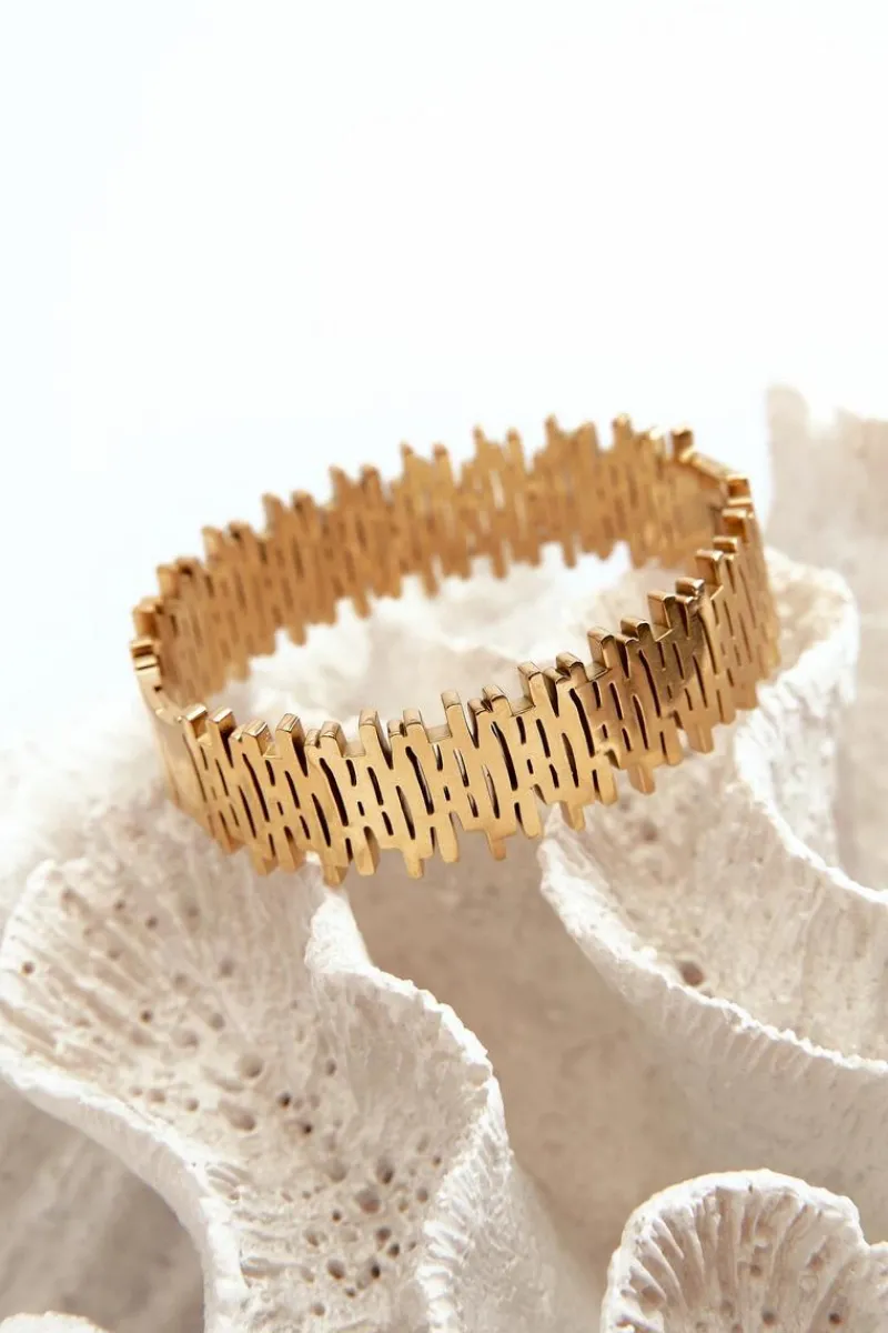 Bransoletki>Glam Chic Damska Bransoleta Ze Stali Nierdzewnej Złota