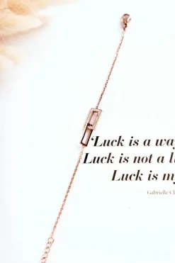 Bransoletki></noscript>Giorgio&Dario Damska Bransoletka Celebrytka Stalowa Z Cyrkoniami Różowe Złoto Różowy