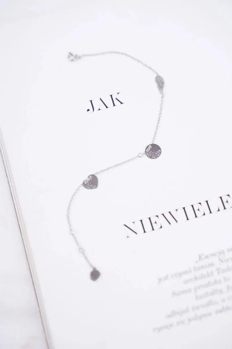 Best Boto Damska Bransoletka Celebrytka Srebrna 3 Zawieszki Glossy