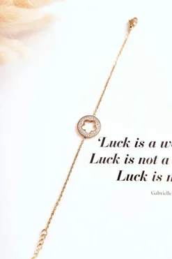 Sale Boto Damska Bransoletka Celebrytka Kwiat I Cyrkonie Złota