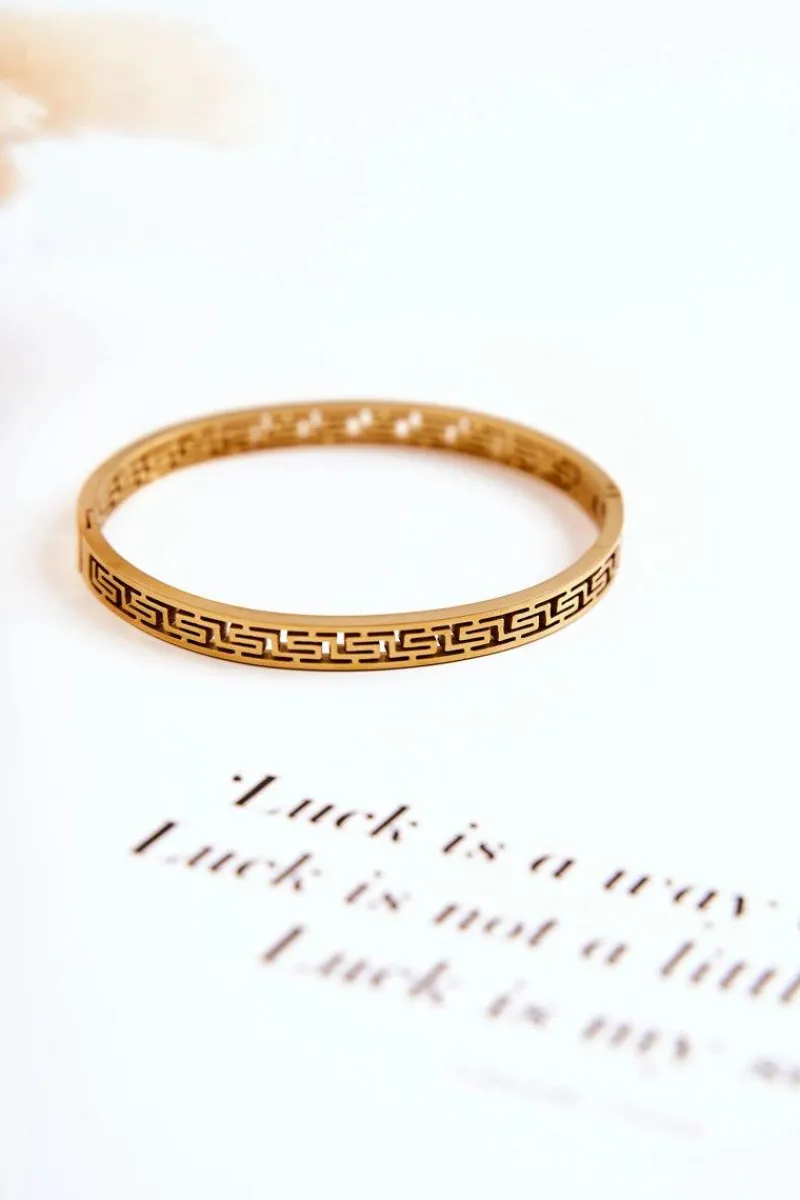 Bransoletki>Glam Chic Damska Bransoletka Stalowa Na Zatrzask Złota