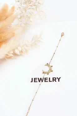 Online Boto Damska Bransoletka Z Księżycem Złota