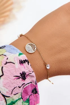 Bransoletki>Glam Chic Damska Bransoletka Z Modnymi Zawieszkami Złota