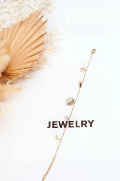 Bransoletki>Glam Chic Damska Bransoletka Z Modnymi Zawieszkami Złota