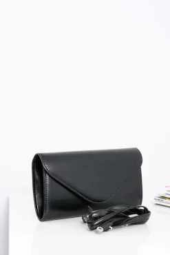 Hot Boto Damska Czarna Torebka do Ręki Kopertówka