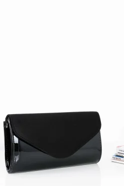 Discount Damska Czarna Zamszowa Kopertówka Łańcuszek Kopertówki