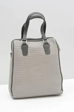 Damska Duża Pikowana Szara Torba Torebki Nobo