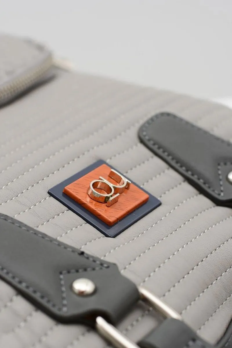 Damska Duża Pikowana Szara Torba Torebki Nobo