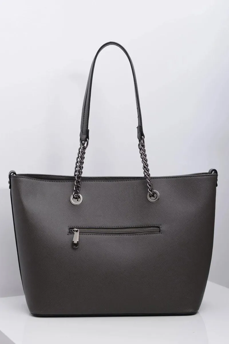 Torebki Klasyczne>Boto Damska Duża Szara Klasyczna Torebka