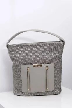 Clearance Nobo Damska Duża Szaro Srebrna Torebka