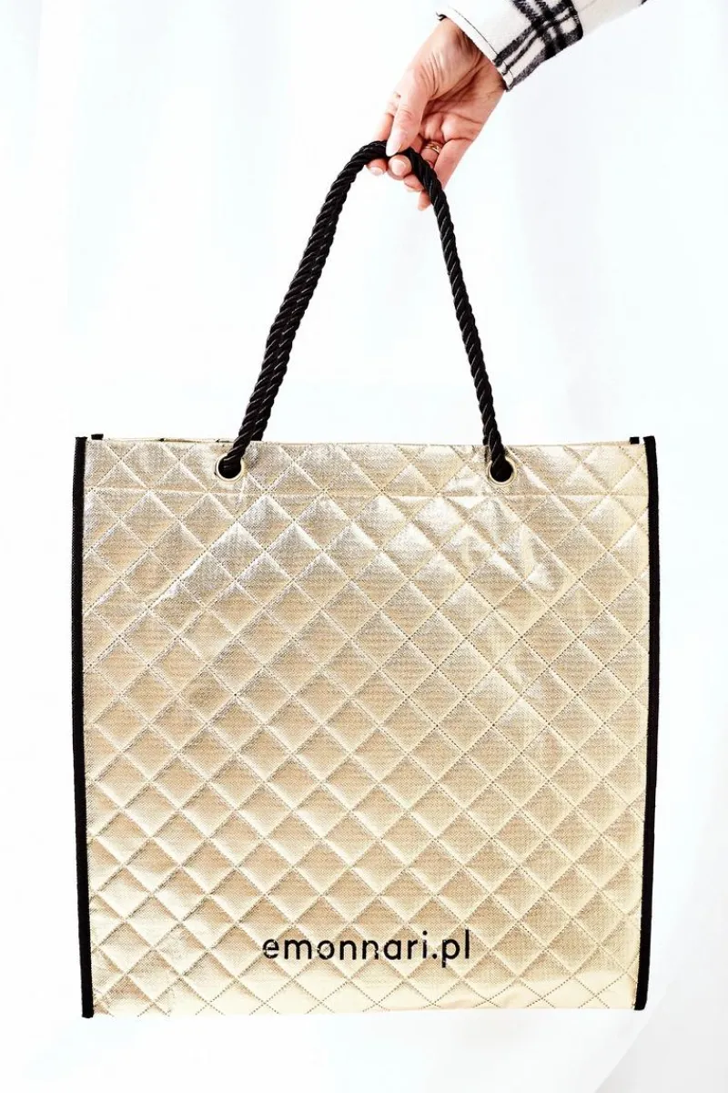 Hot Monnari Damska Duża Torba Shopper NBAG0030-023 Złota