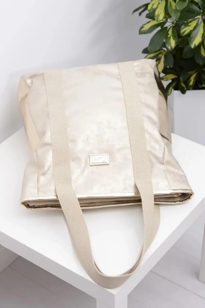Best Boto Damska Duża Złota Torba Shopper