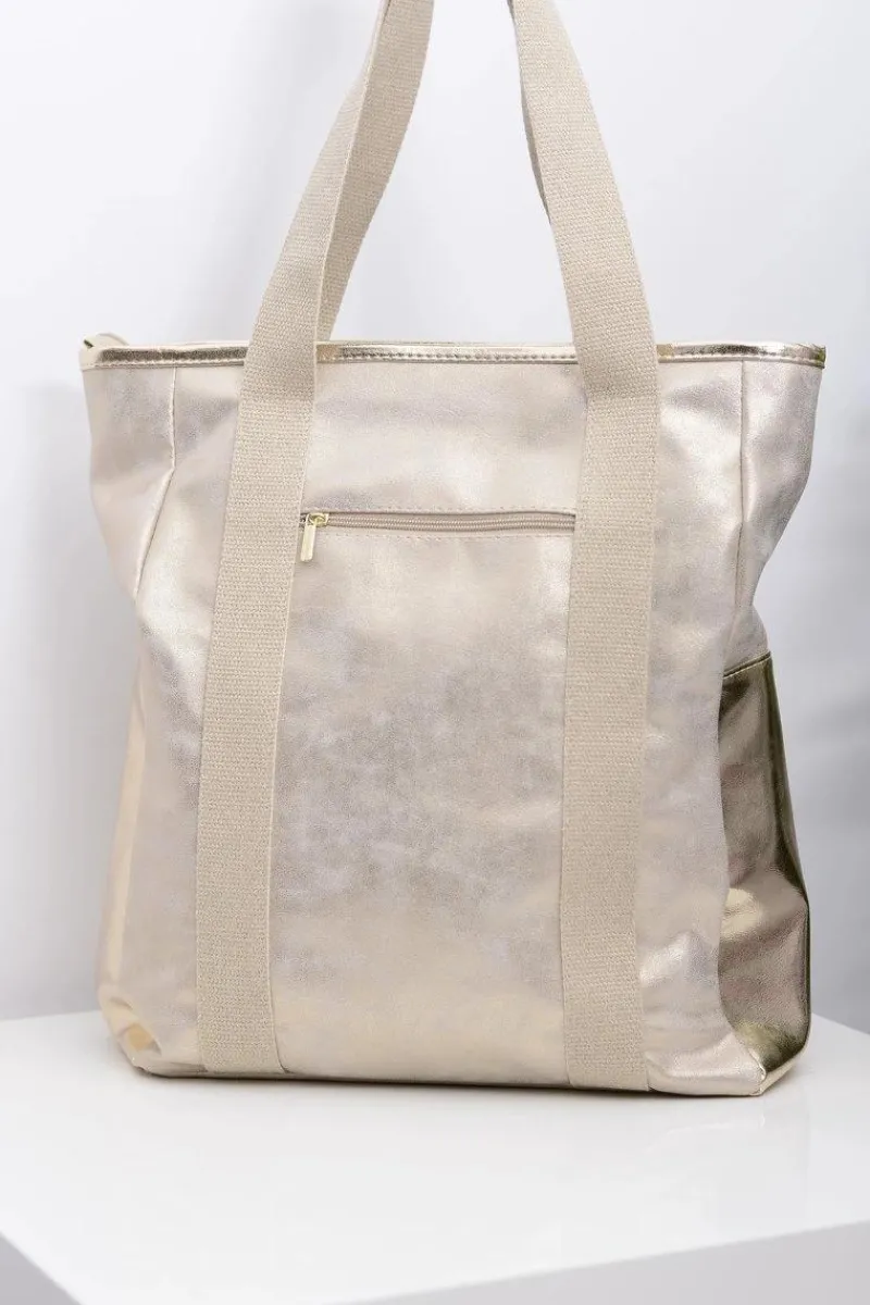 Best Boto Damska Duża Złota Torba Shopper