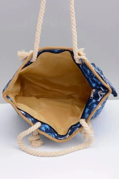 Hot Damska Granatowa Duża Torebka Plażowa Torebki Plażowe