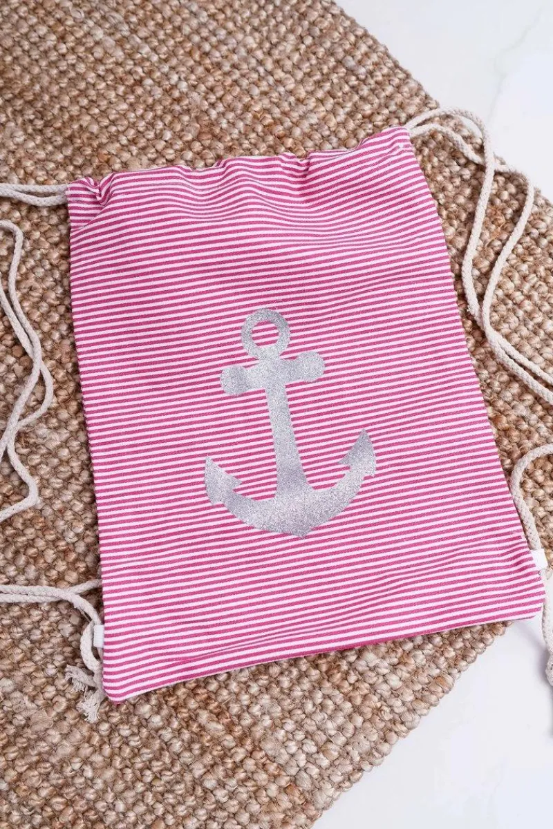 Torebki Plażowe>Boto Damska Marynarska Torebka Różowy Worek Plażowy