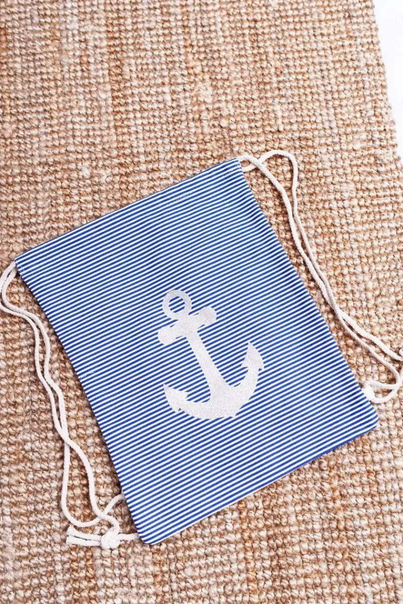 Torebki Plażowe>Boto Damska Marynarska Torebka Niebieska Worek Plażowy