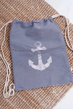 New Damska Marynarska Torebka Granatowa Worek Plażowy Torebki Plażowe