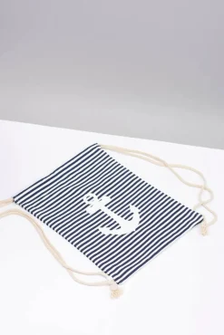 Torebki Plażowe>Boto Damska Marynarska Torebka Granatowy Worek Plażowy