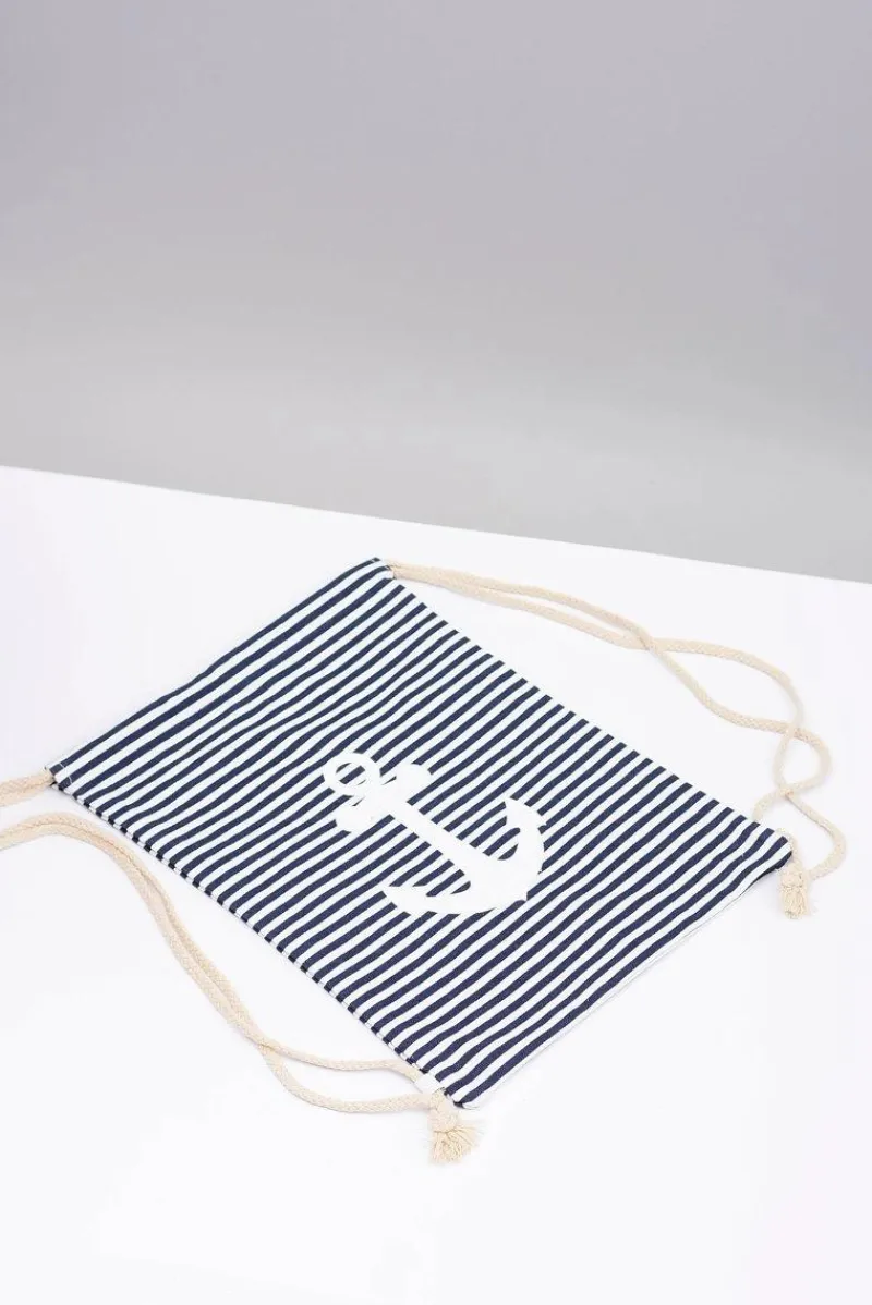 Torebki Plażowe>Boto Damska Marynarska Torebka Granatowy Worek Plażowy