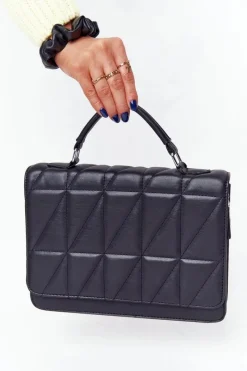 Torebki Klasyczne|Listonoszki>Boto Damska Pikowana Teczka Listonoszka Monaco Czarna