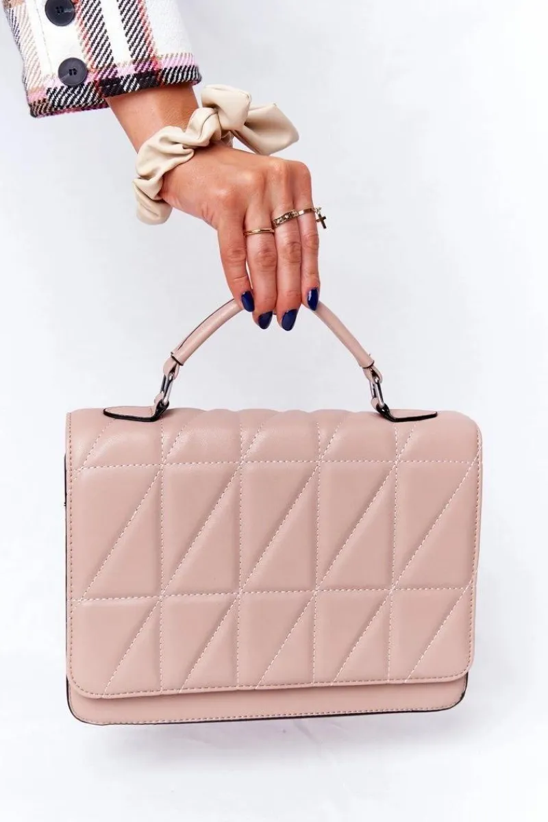 Torebki Klasyczne|Listonoszki>Boto Damska Pikowana Teczka Listonoszka Monaco Nude