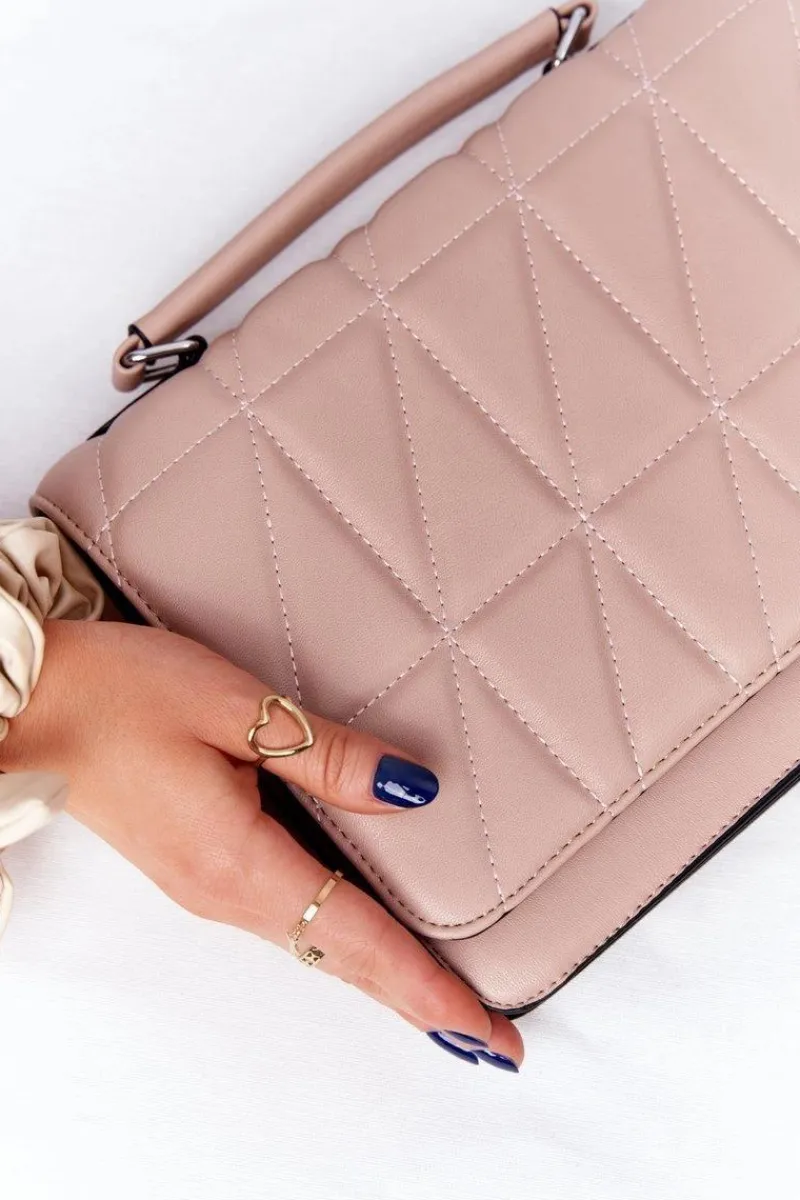 Torebki Klasyczne|Listonoszki>Boto Damska Pikowana Teczka Listonoszka Monaco Nude