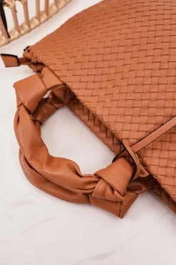 Hot Nobo Damska Pleciona Torebka Shopper NBAG-K1320 Brązowa