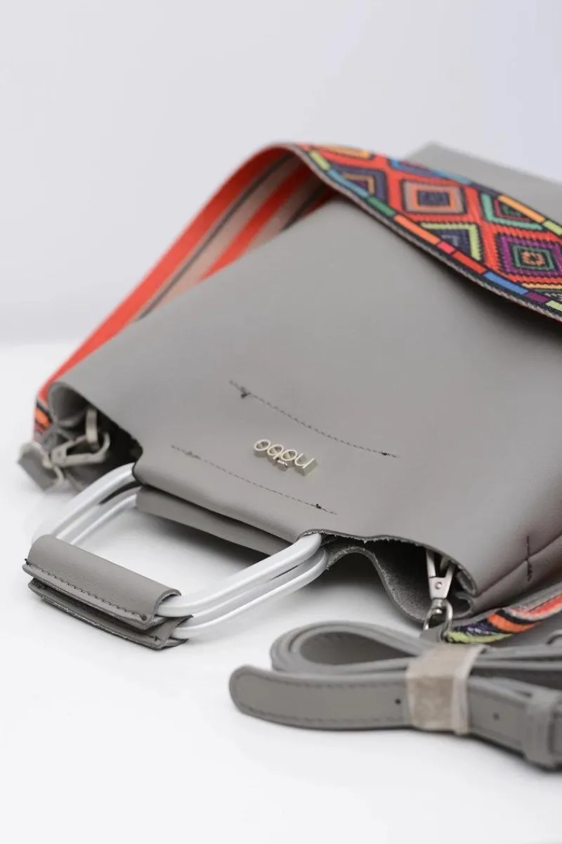 Nobo Damska Szara Torba Worek z Mini Torebką