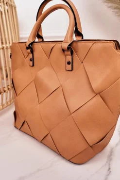 New Damska Torba Shopper NBAG-K1250 Beżowa Torebki Nobo|Torebki Klasyczne