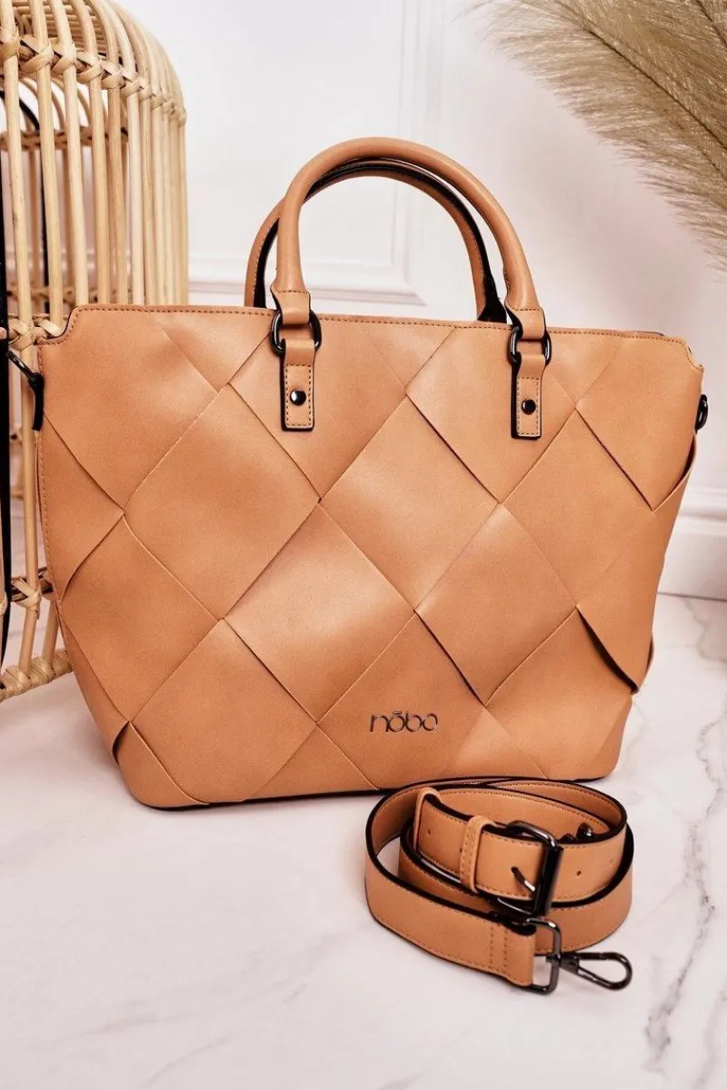 New Damska Torba Shopper NBAG-K1250 Beżowa Torebki Nobo|Torebki Klasyczne