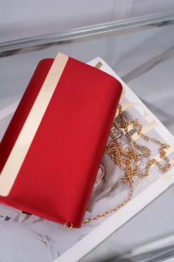 Hot Boto Damska Torebka Czerwona Elegancka Kopertówka