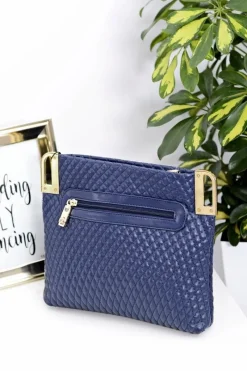 Clearance Damska Torebka Granatowa Pikowana Listonoszka Torebki Nobo|Listonoszki