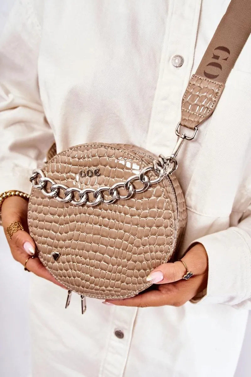 Online Damska Torebka Kuferek ZNJ026 Beżowa Torebki Kuferki|Torebki Klasyczne