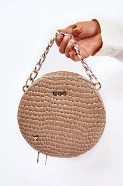 Online Damska Torebka Kuferek ZNJ026 Beżowa Torebki Kuferki|Torebki Klasyczne