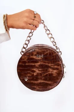 Torebki Kuferki|Torebki Klasyczne>GOE Damska Torebka Kuferek ZNJ027 Brązowa