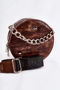 Torebki Kuferki|Torebki Klasyczne></noscript>GOE Damska Torebka Kuferek ZNJ027 Brązowa